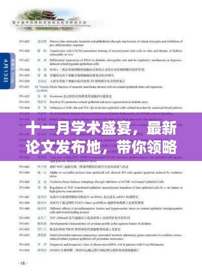 十一月学术盛宴,最新论文发布地,带你领略前沿研究视野!