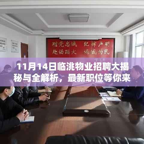 11月14日临洮物业招聘大揭秘与全解析，最新职位等你来抢！
