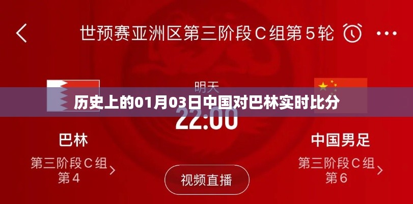 中国对巴林历史比分回顾,一月三日赛事实时动态