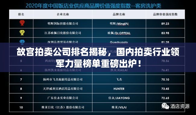 故宫拍卖公司排名揭秘,国内拍卖行业领军力量榜单重磅出炉!