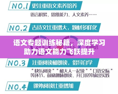 语文专题训练秘籍,深度学习助力语文能力飞跃提升