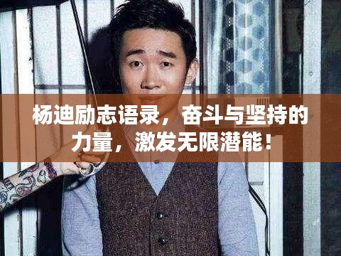 杨迪励志语录,奋斗与坚持的力量,激发无限潜能!